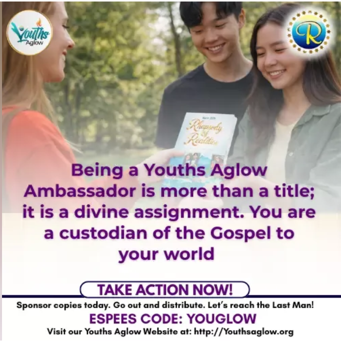 🔥📌Being a Youths Aglow Ambassador is more than a title; it is a divine assignment.🔥📌